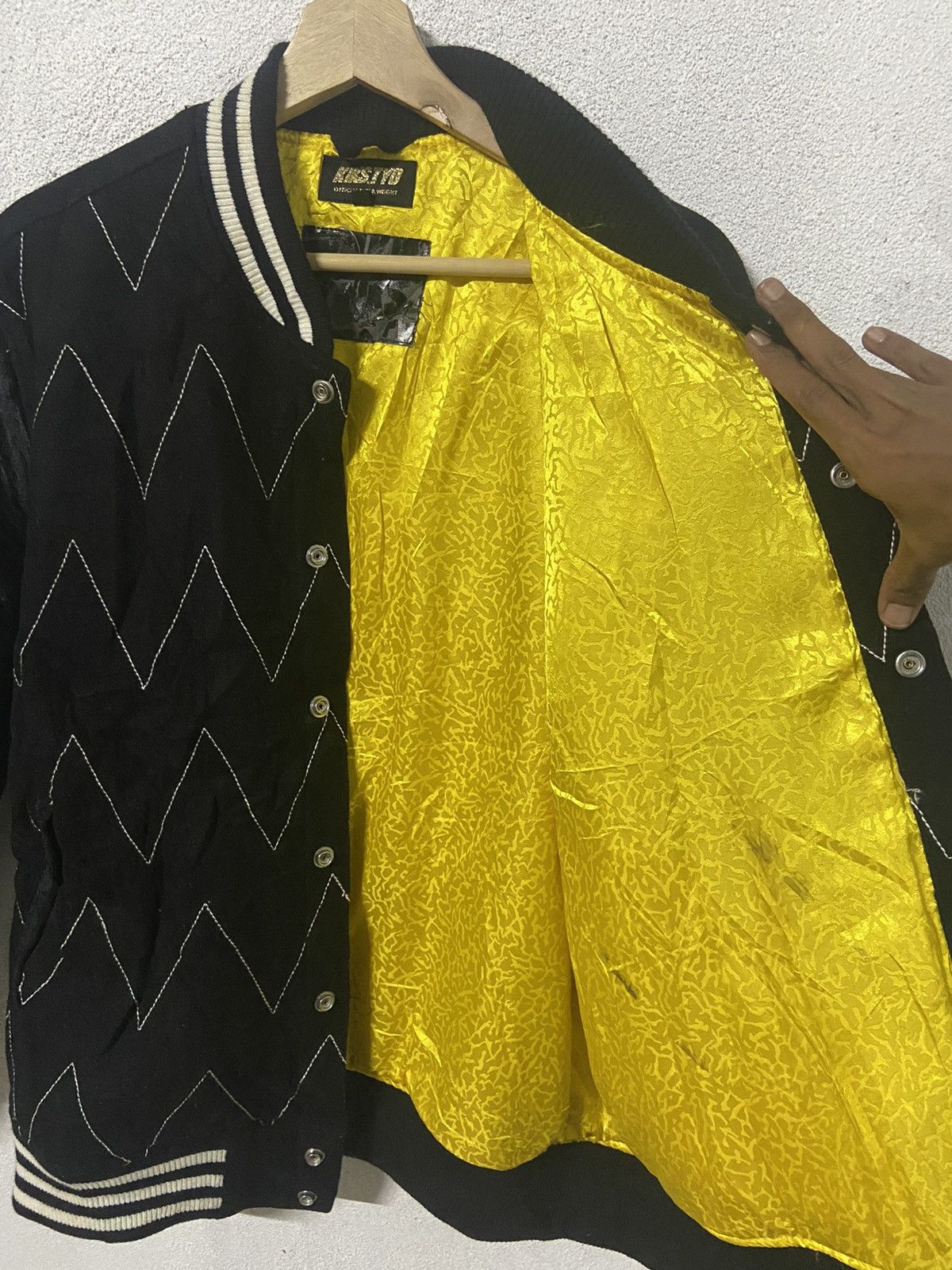 Japanese Brand × KIKS TYO Kiks. Tyo Idol Nike Jordan For Sneakernuts Varsity Jacket Size US L / EU 52-54 / 3 - 4 Thumbnail