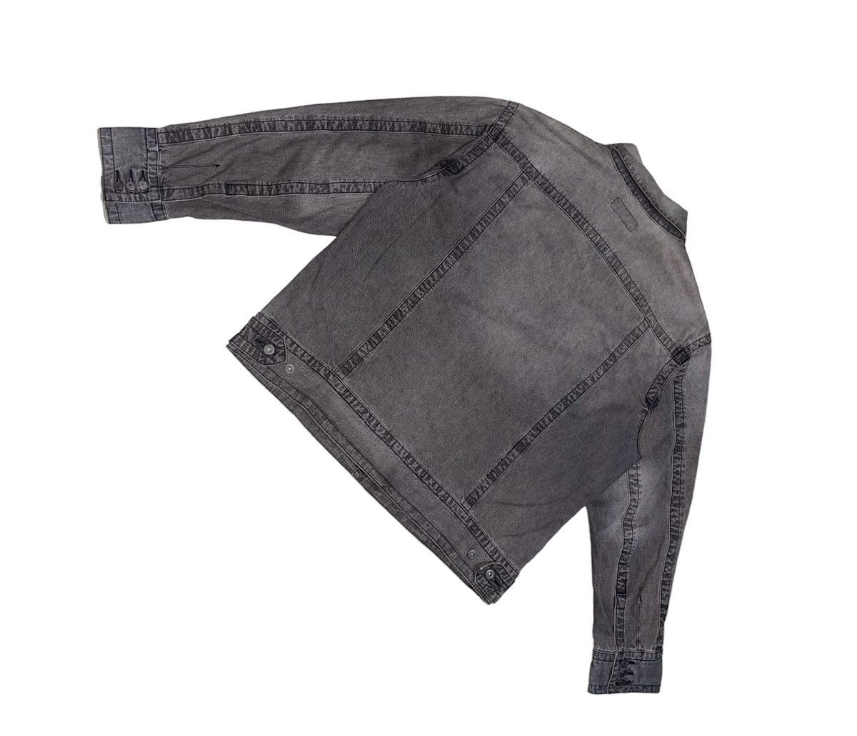 Kansai Yamamoto Vintage 90s Kansai Jeans Gray Washed Denim Jacket Size US L / EU 52-54 / 3 - 9 Thumbnail