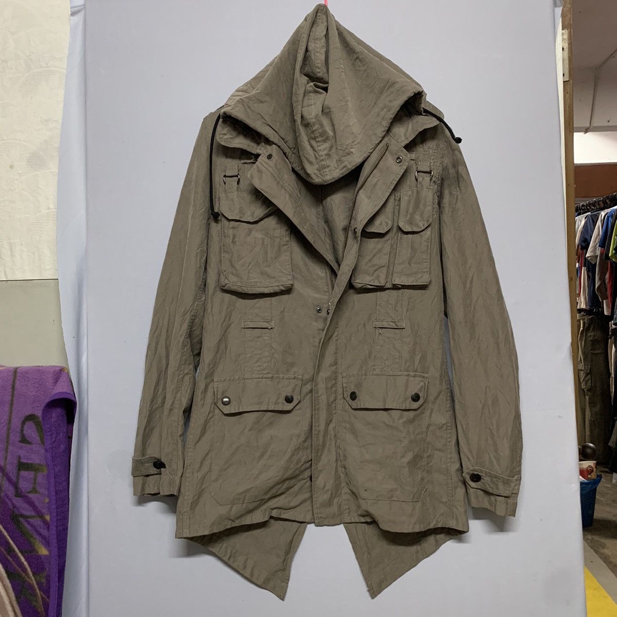Beams Made in Japan Unique Design Pocket Hoodie RARE Jacket