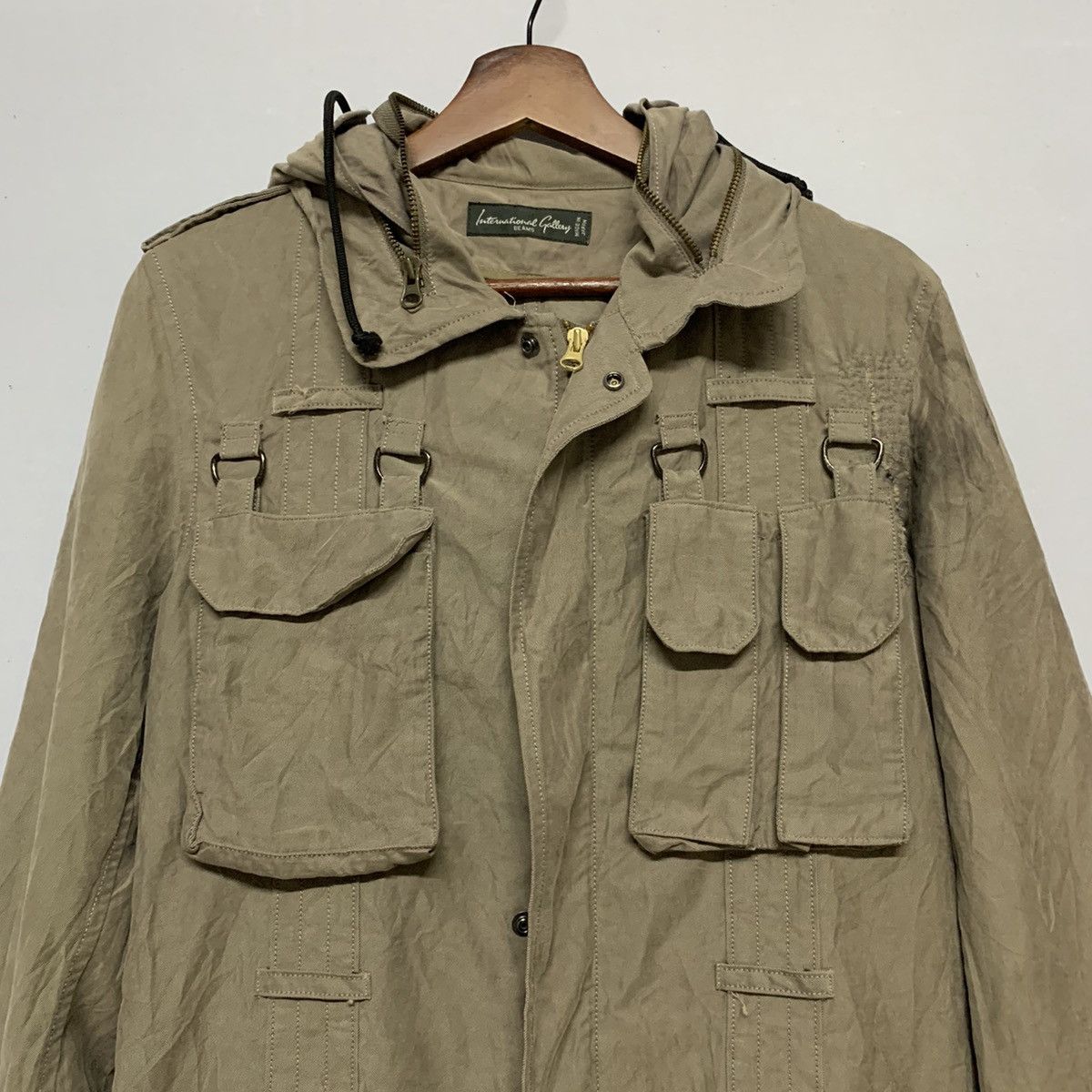 Beams Plus × Japanese Brand Beams Made in Japan Unique Design Pocket Hoodie RARE Jacket Size US M / EU 48-50 / 2 - 4 Thumbnail