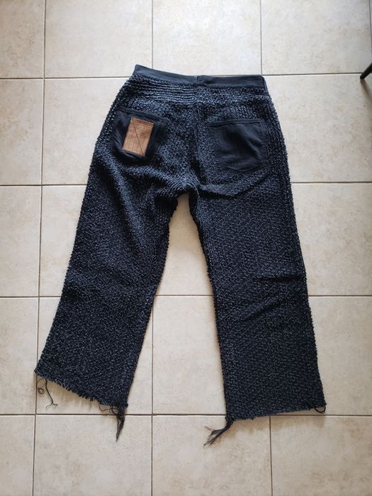 Japanese Brand Soshiotsuki SS22 Lupe Denim Sakiori Wide Jeans