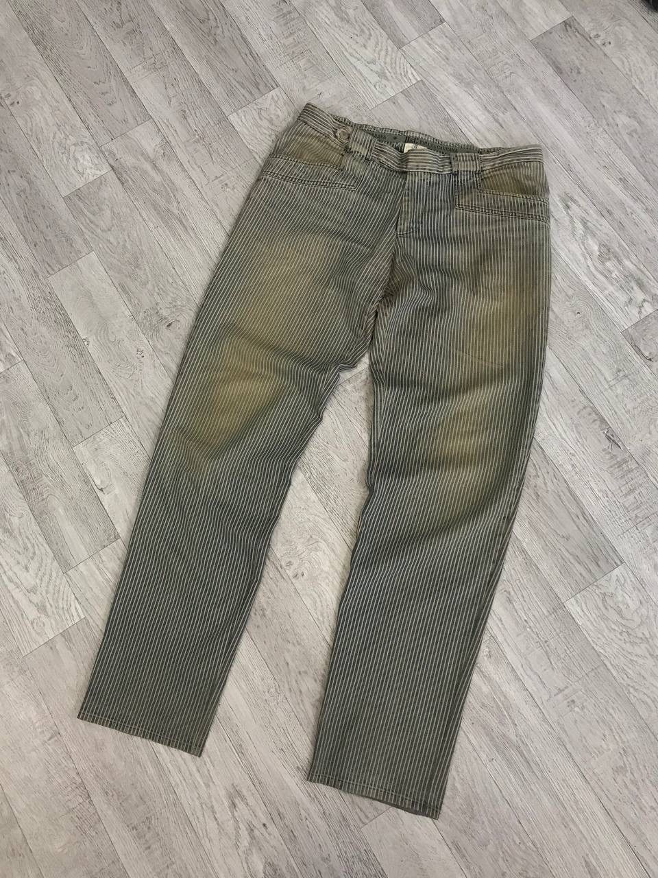 Dolce & Gabbana Gray Wool Striped Formal Pants