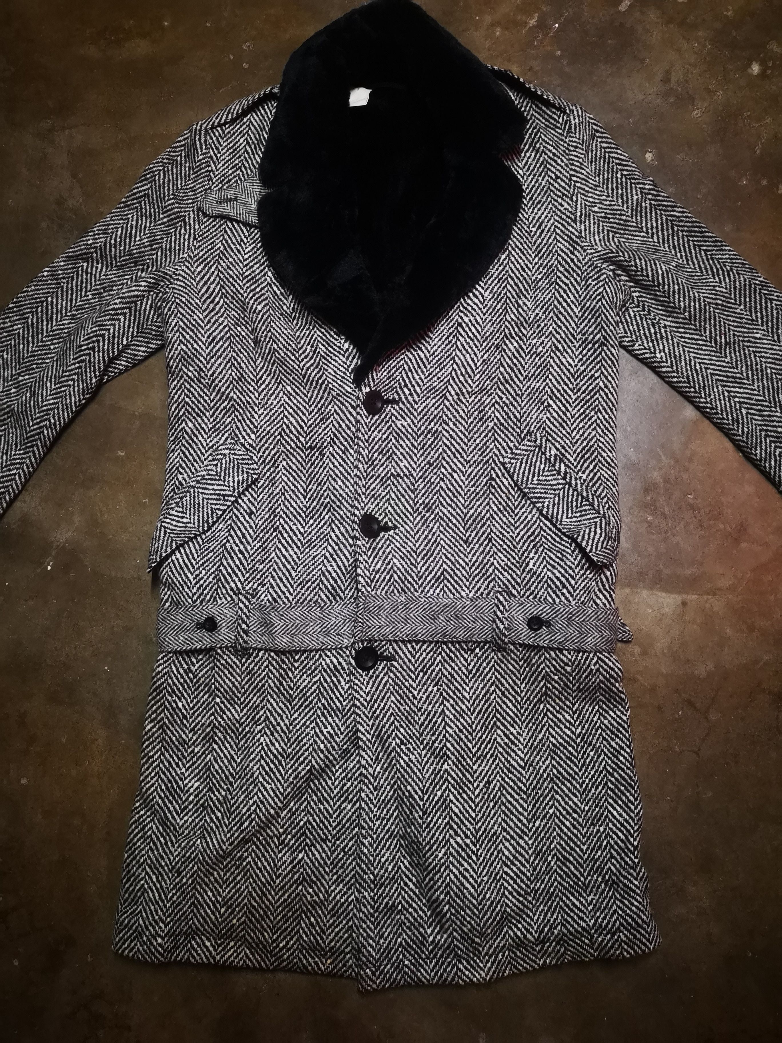 Japanese Brand × N.Hoolywood × Vintage N. Hoolywood long Jacket wool and fur foux Size US L / EU 52-54 / 3 - 5 Thumbnail