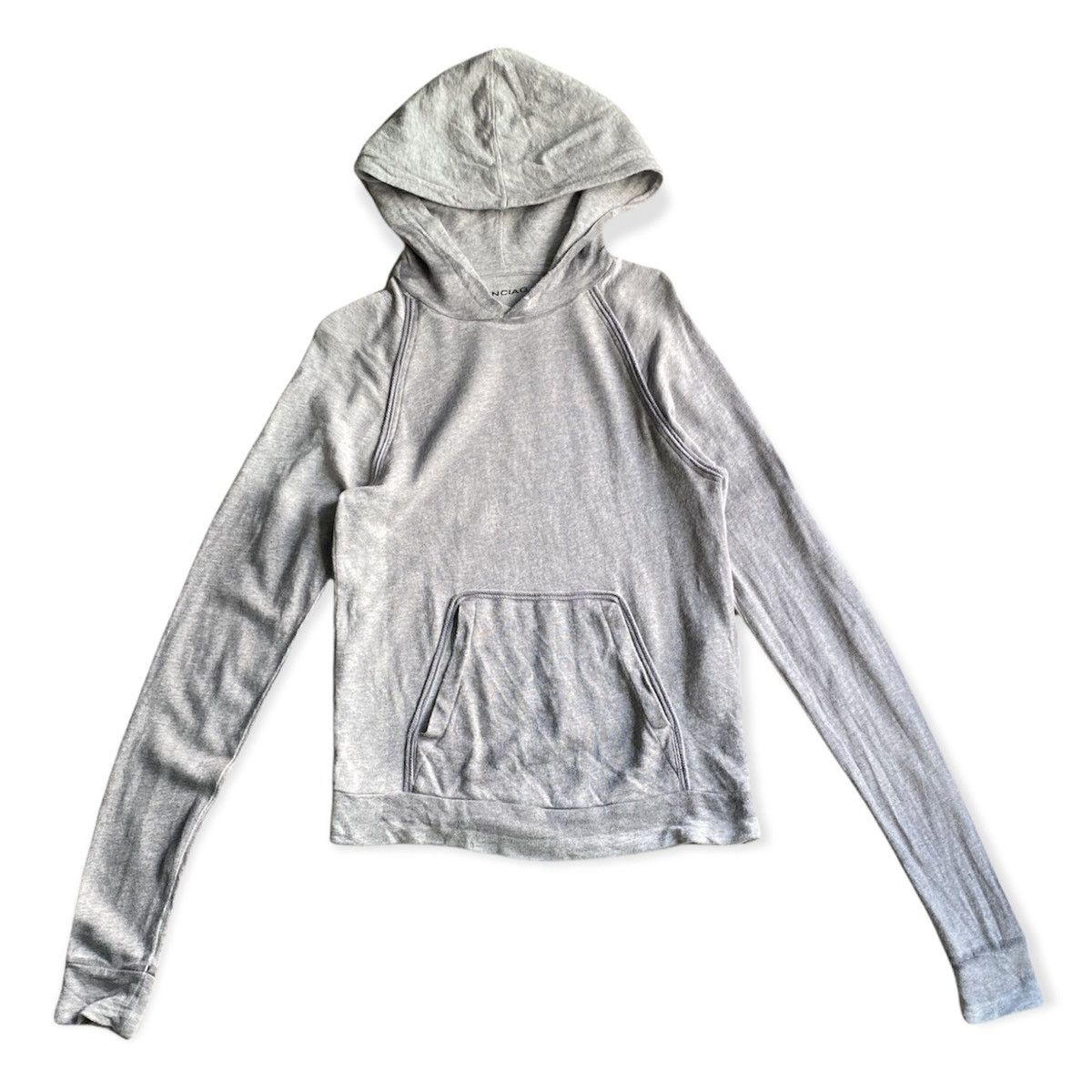 image of Balenciaga Fw13-14 Over Print Hoodie in Grey, Men's (Size XS)