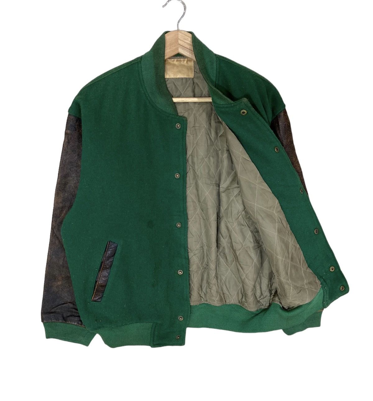 Vintage 🌟VTG ICE FIRE WOOL/LEATHER LETTERMAN VARSITY Size US M / EU 48-50 / 2 - 7 Thumbnail