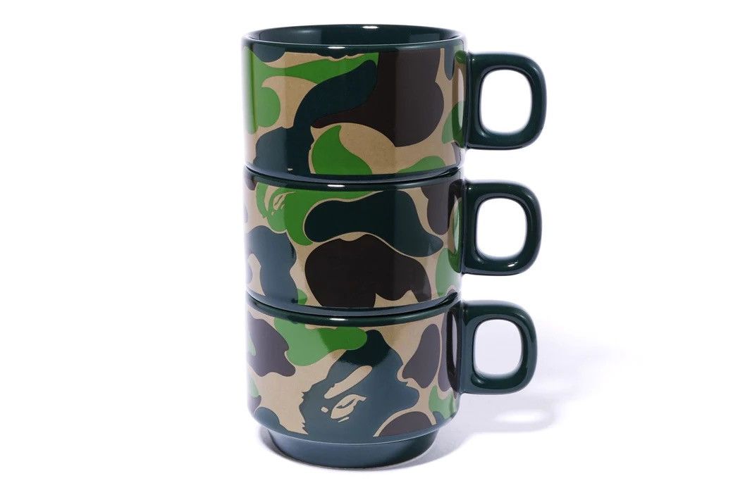 Pre-owned Bape Abc Camo Stacking Mugs In Multicolor