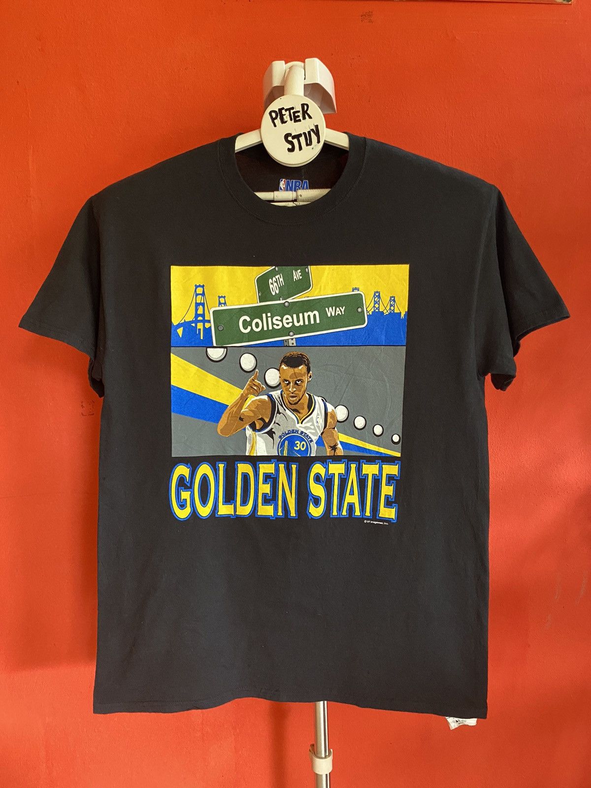 image of Kobe Mentality x NBA Golden State Black Shirt, Men's (Size Medium)