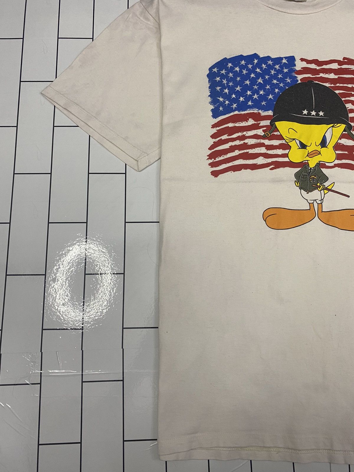 Cartoon Network × Vintage Vintage 90s Twitie American Flag T-Shirt Size US L / EU 52-54 / 3 - 4 Thumbnail