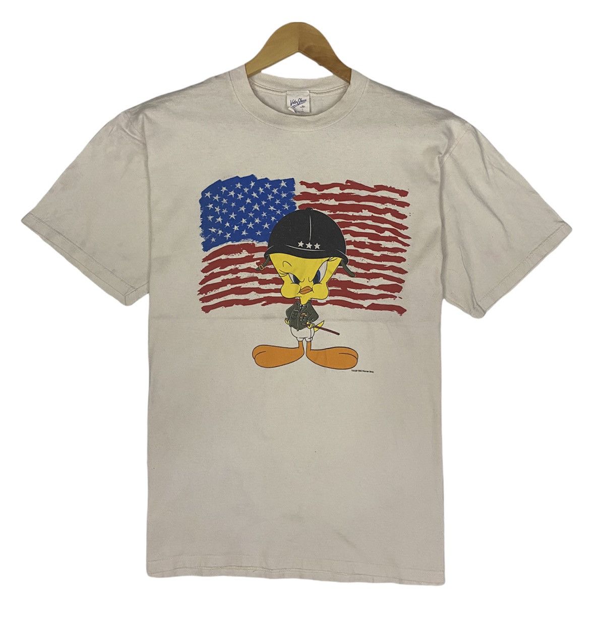 Cartoon Network × Vintage Vintage 90s Twitie American Flag T-Shirt Size US L / EU 52-54 / 3 - 1 Thumbnail