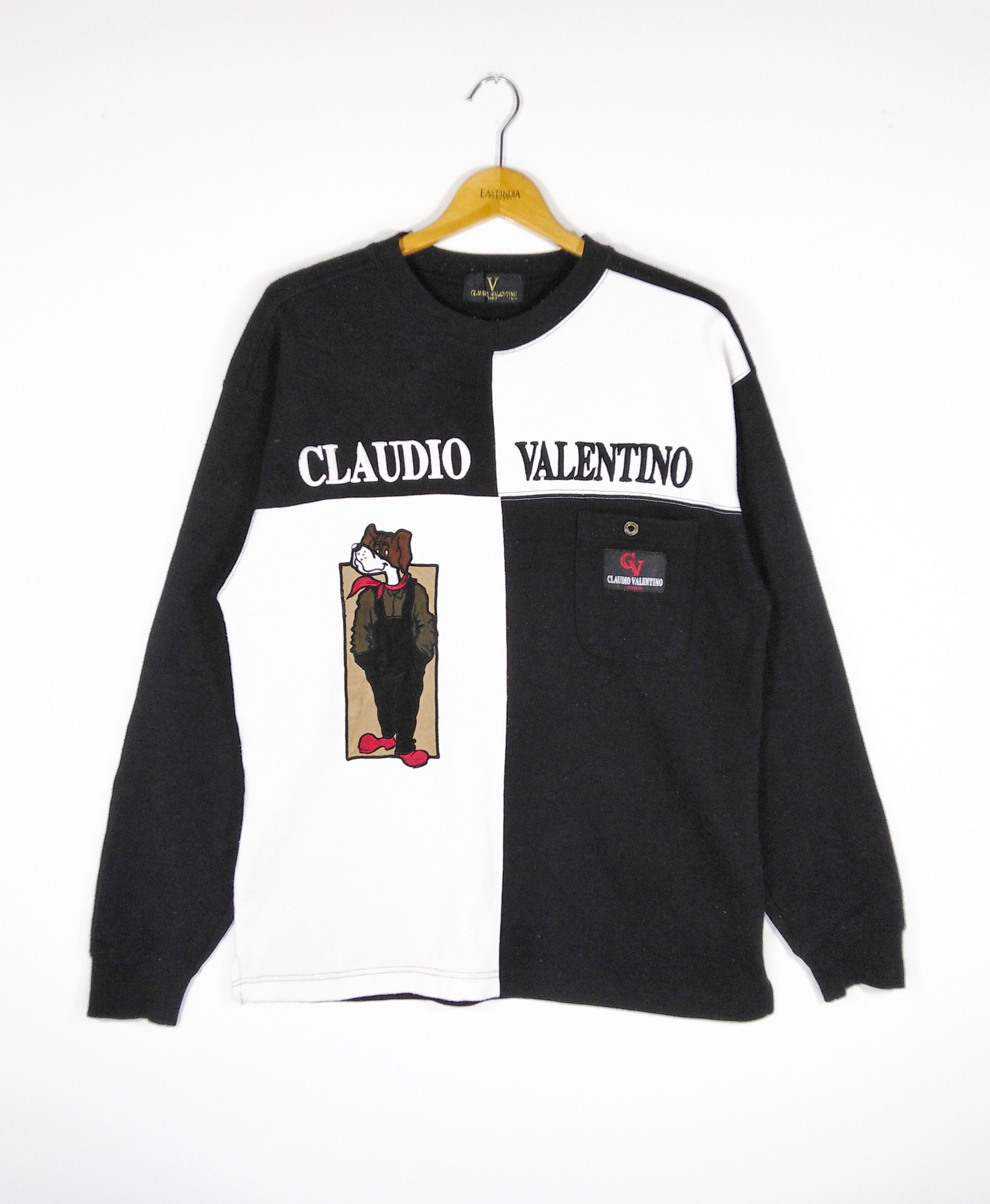 Vintage CLAUDIO VALENTINO PARIS Big Logo Sweatshirt