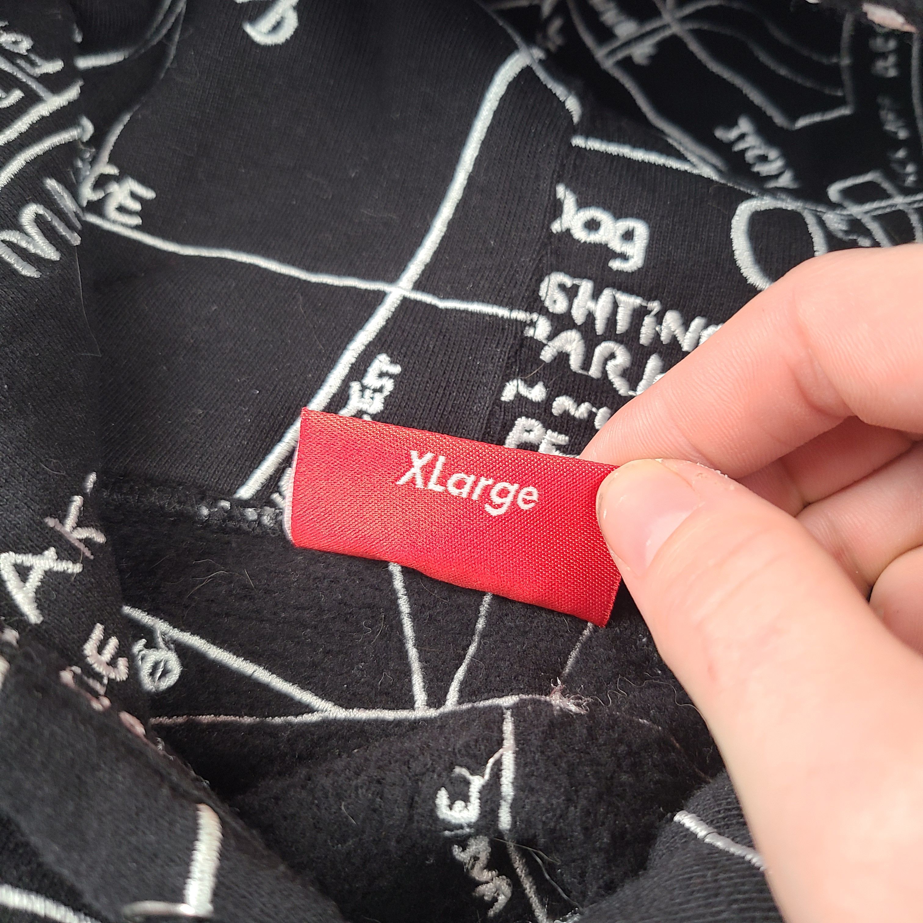 Supreme Mark Gonzales Fully embroidered map hoodie,. Size US XL / EU 56 / 4 - 7 Thumbnail