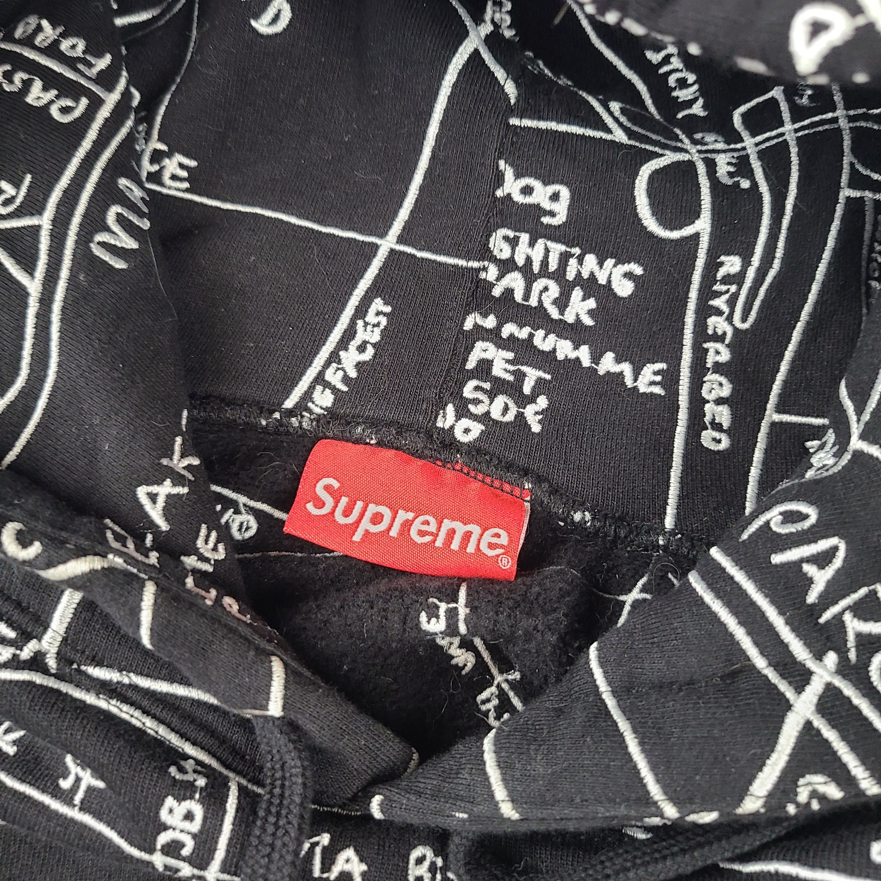 Supreme Mark Gonzales Fully embroidered map hoodie,. Size US XL / EU 56 / 4 - 6 Thumbnail