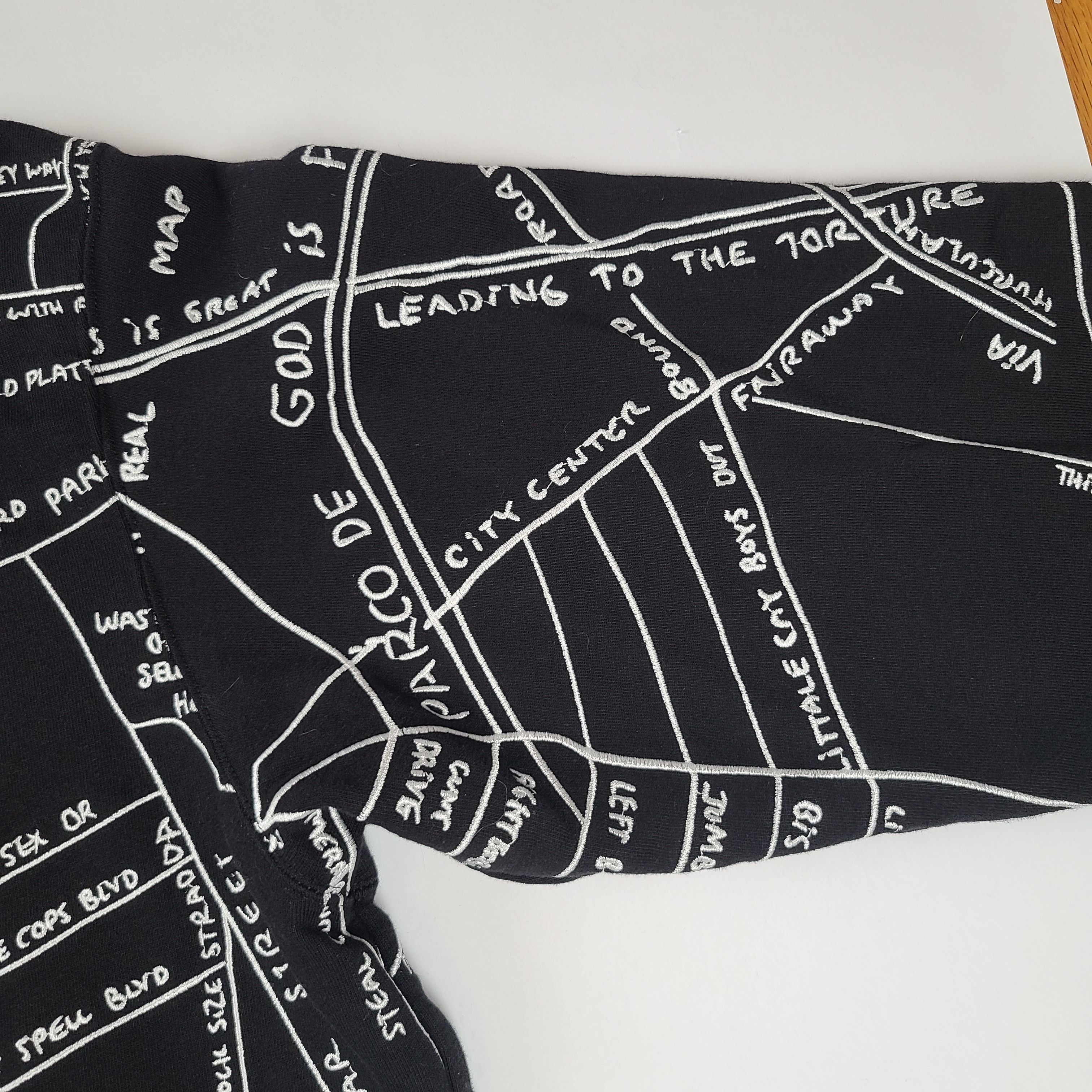 Supreme Mark Gonzales Fully embroidered map hoodie,. Size US XL / EU 56 / 4 - 3 Thumbnail