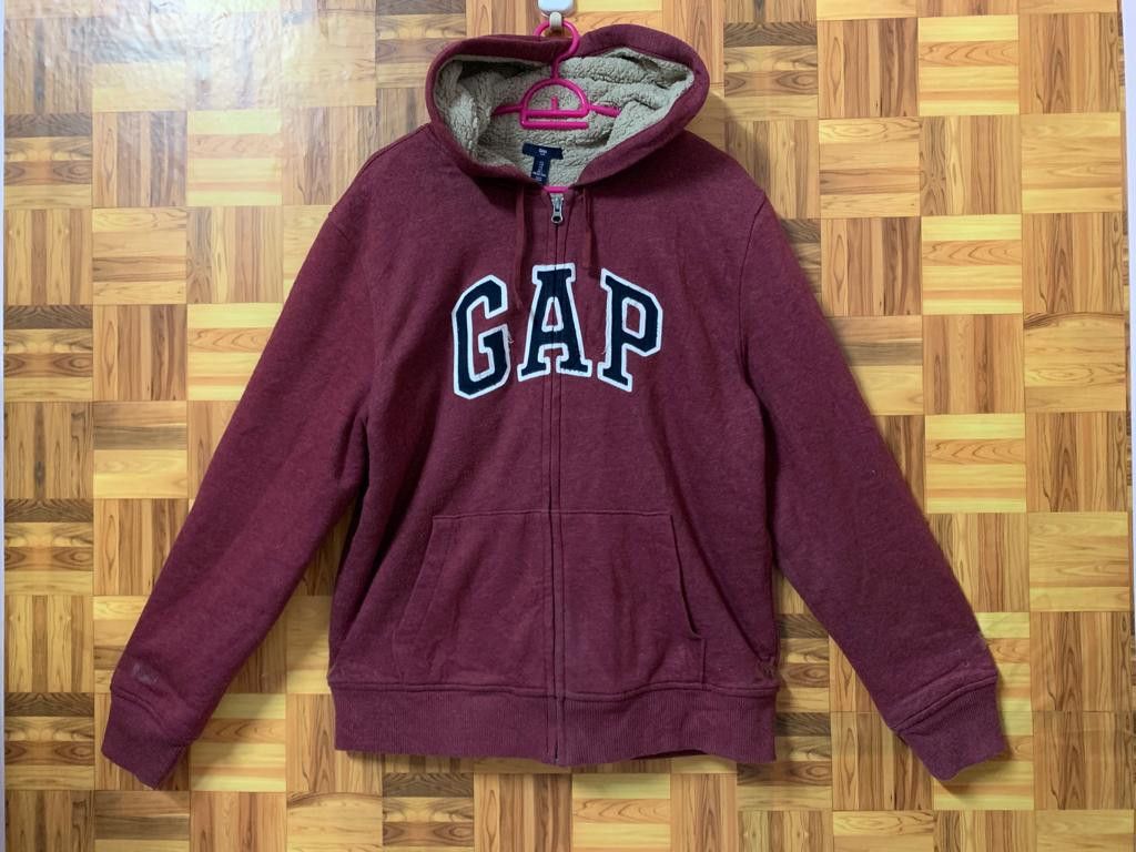 Gap Vintage Gap Hoodie(sherpa Inside) Size US L / EU 52-54 / 3 - 1 Thumbnail