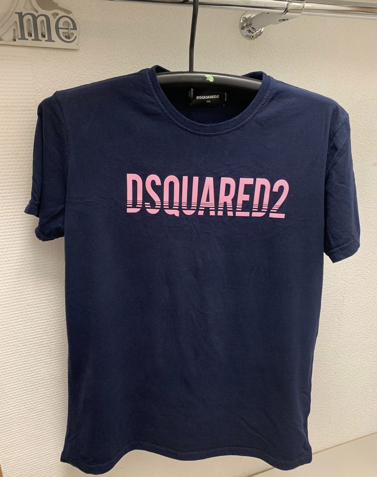 Dsquared dsquared2 big logo t-shirt xxl navy blue pink
