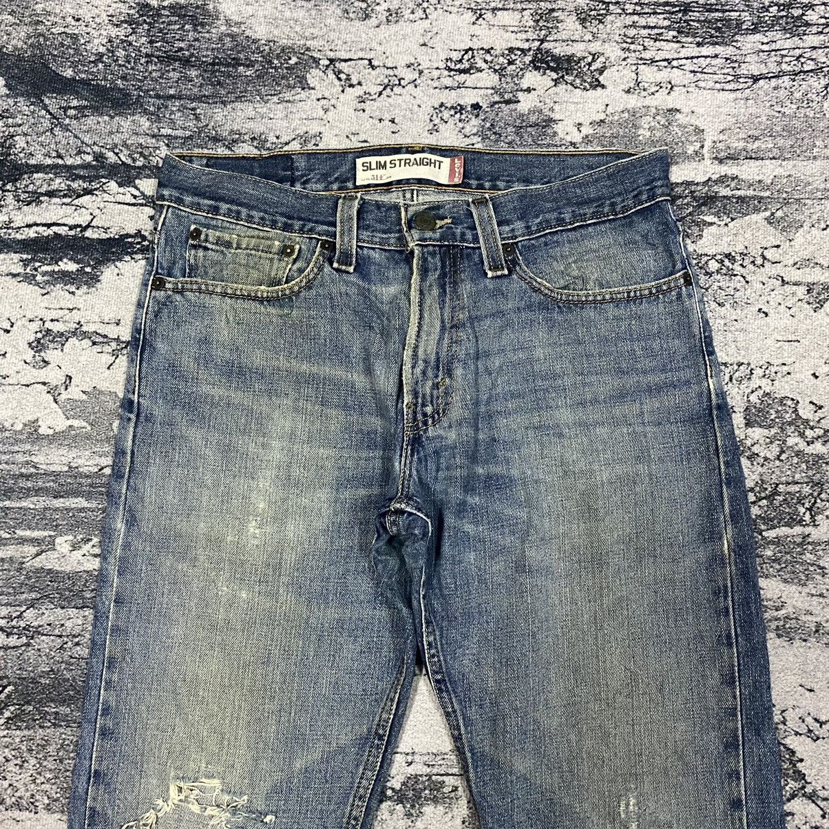Levi's × Vintage Vintage Levis 514 Slim Stright Distressed Jeans Size US 32 / EU 48 - 6 Thumbnail
