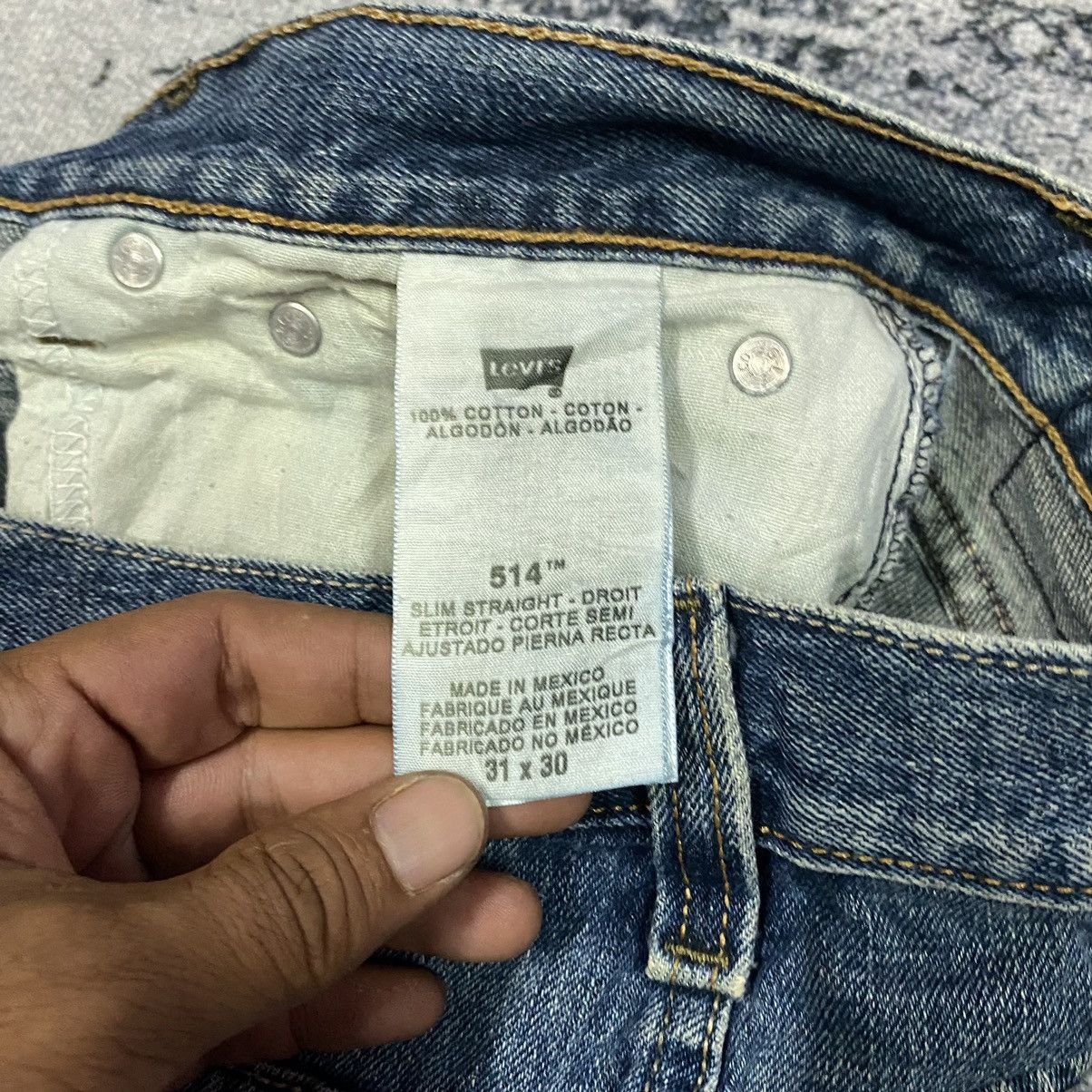 Levi's × Vintage Vintage Levis 514 Slim Stright Distressed Jeans Size US 32 / EU 48 - 10 Thumbnail