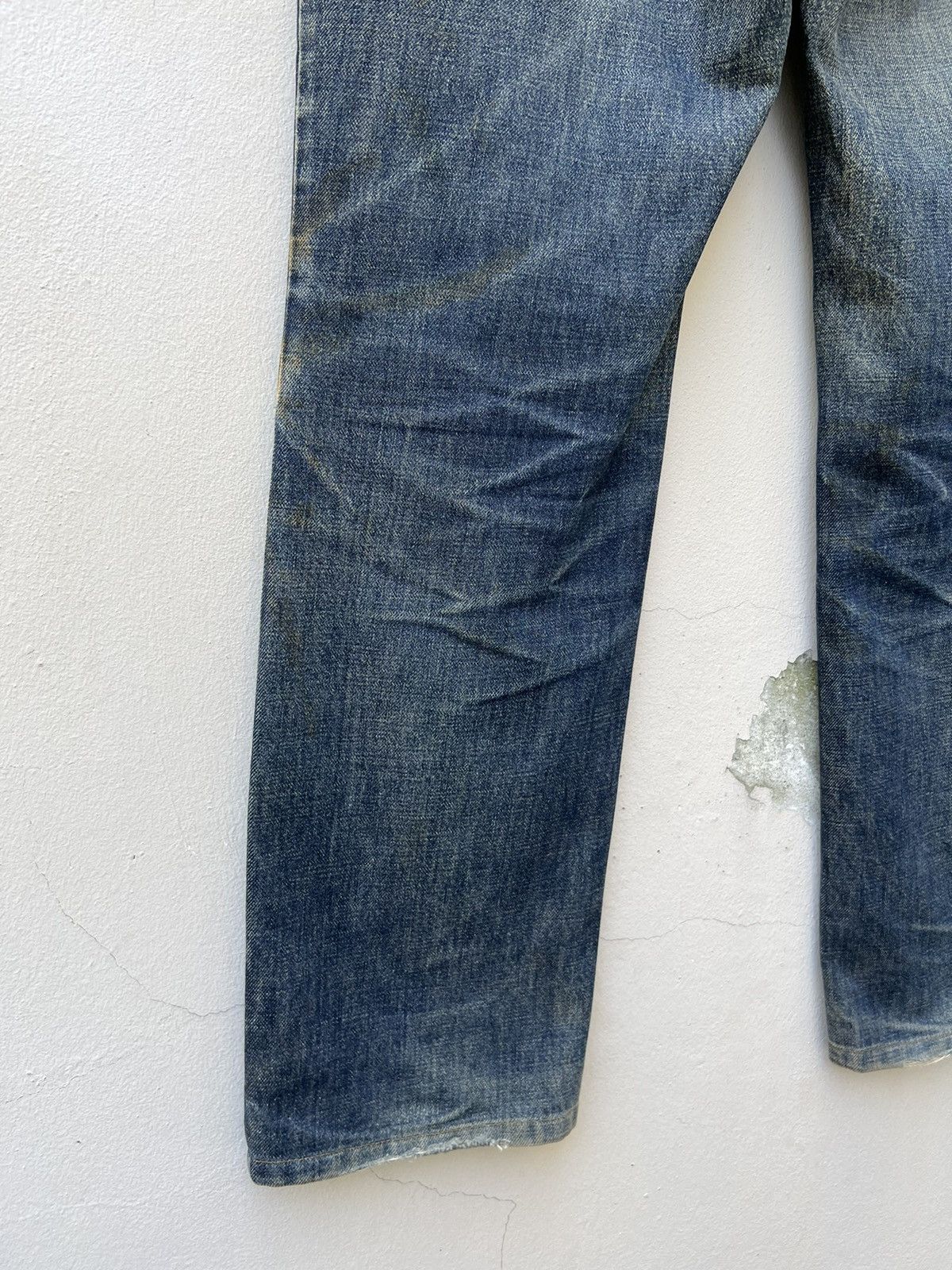 Helmut Lang Vintage 1997 Helmut Lang Mud Denim Dirty Jeans Size US 31 - 15 Thumbnail