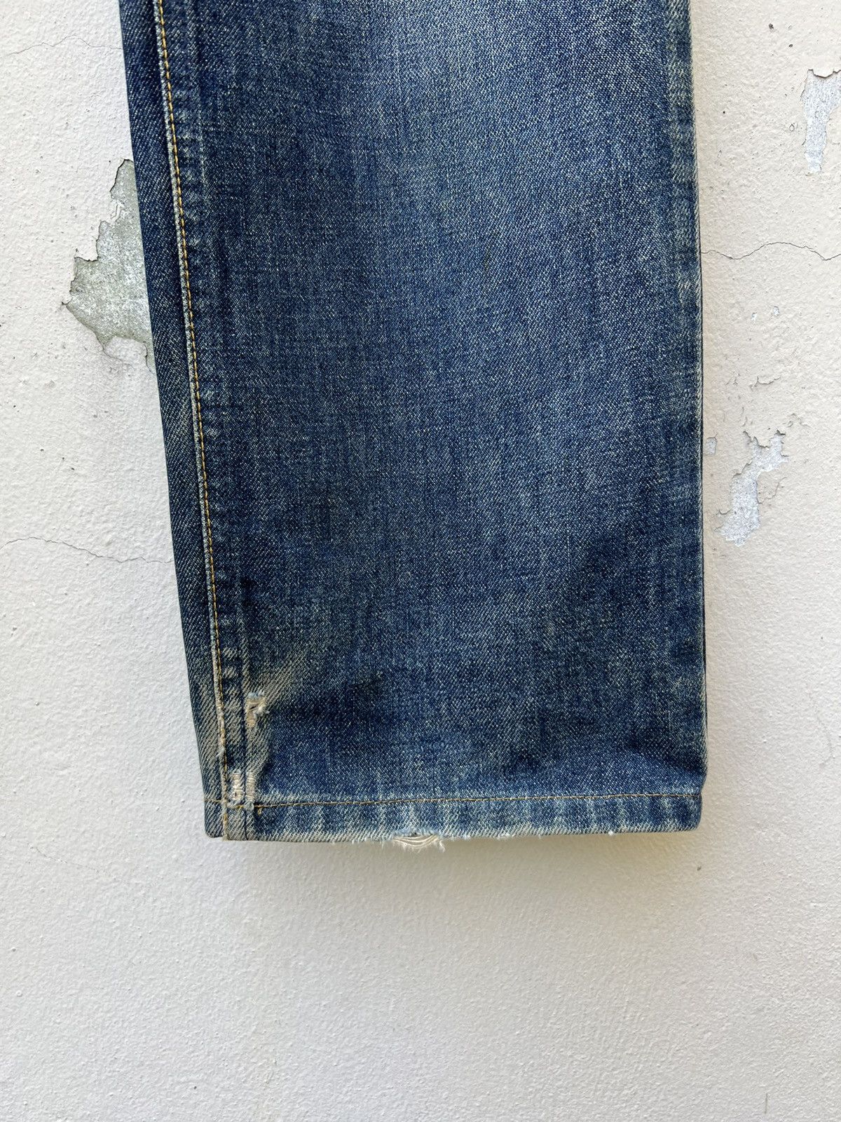 Helmut Lang Vintage 1997 Helmut Lang Mud Denim Dirty Jeans Size US 31 - 12 Thumbnail