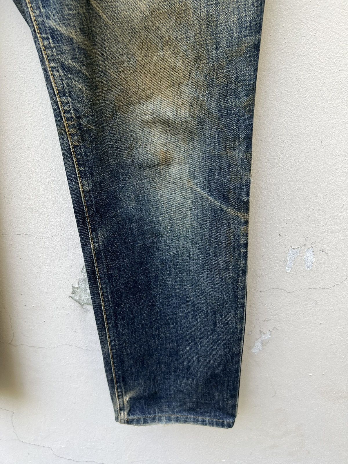 Helmut Lang Vintage 1997 Helmut Lang Mud Denim Dirty Jeans Size US 31 - 11 Thumbnail