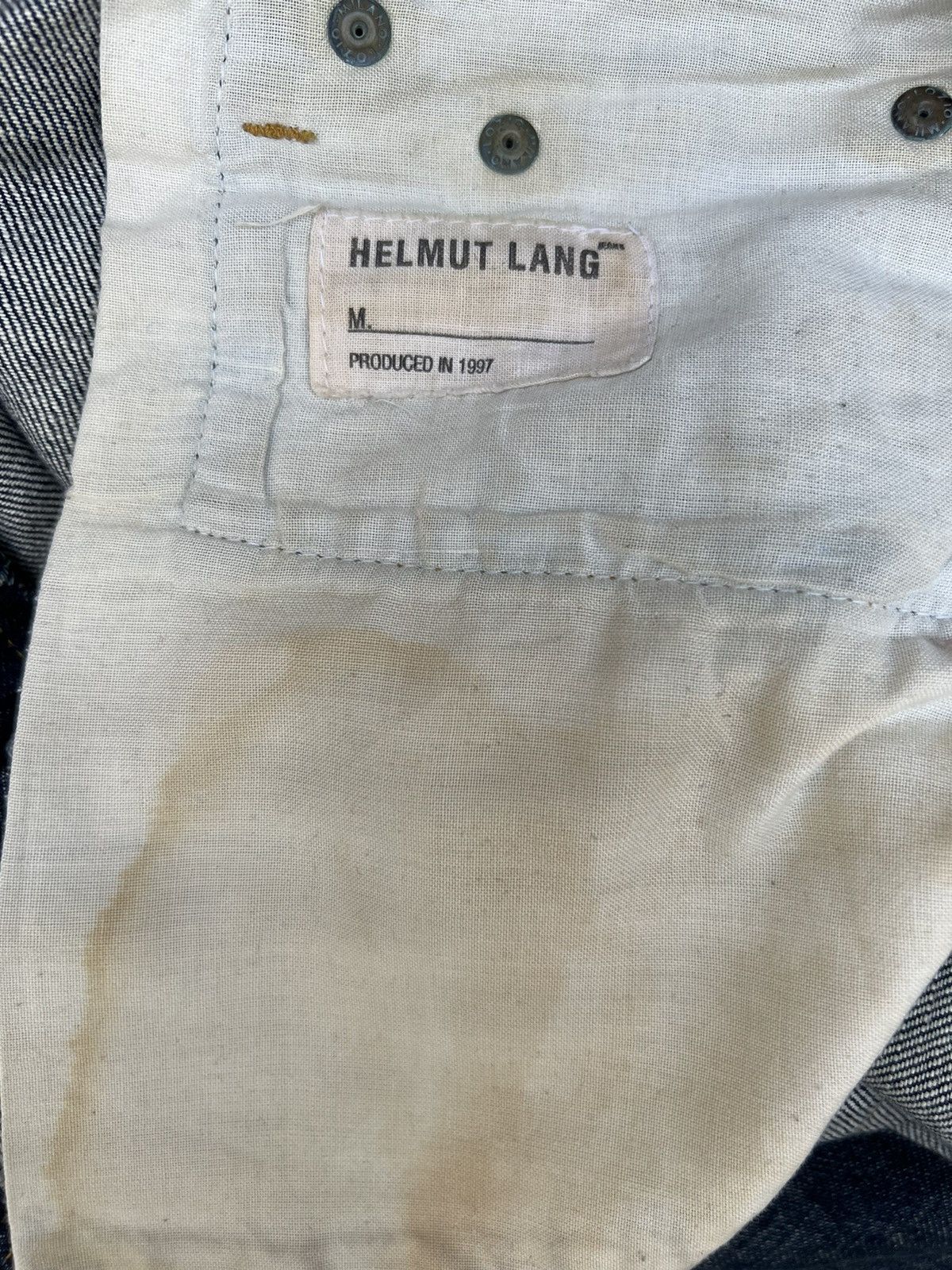Helmut Lang Vintage 1997 Helmut Lang Mud Denim Dirty Jeans Size US 31 - 18 Thumbnail