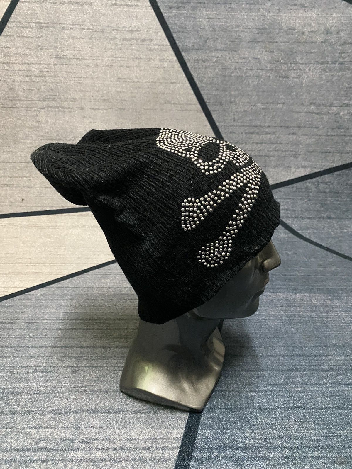 Japanese Brand SKULL Skeleton Sparkling Punk Japanese Beanie Hat Size ONE SIZE - 3 Thumbnail