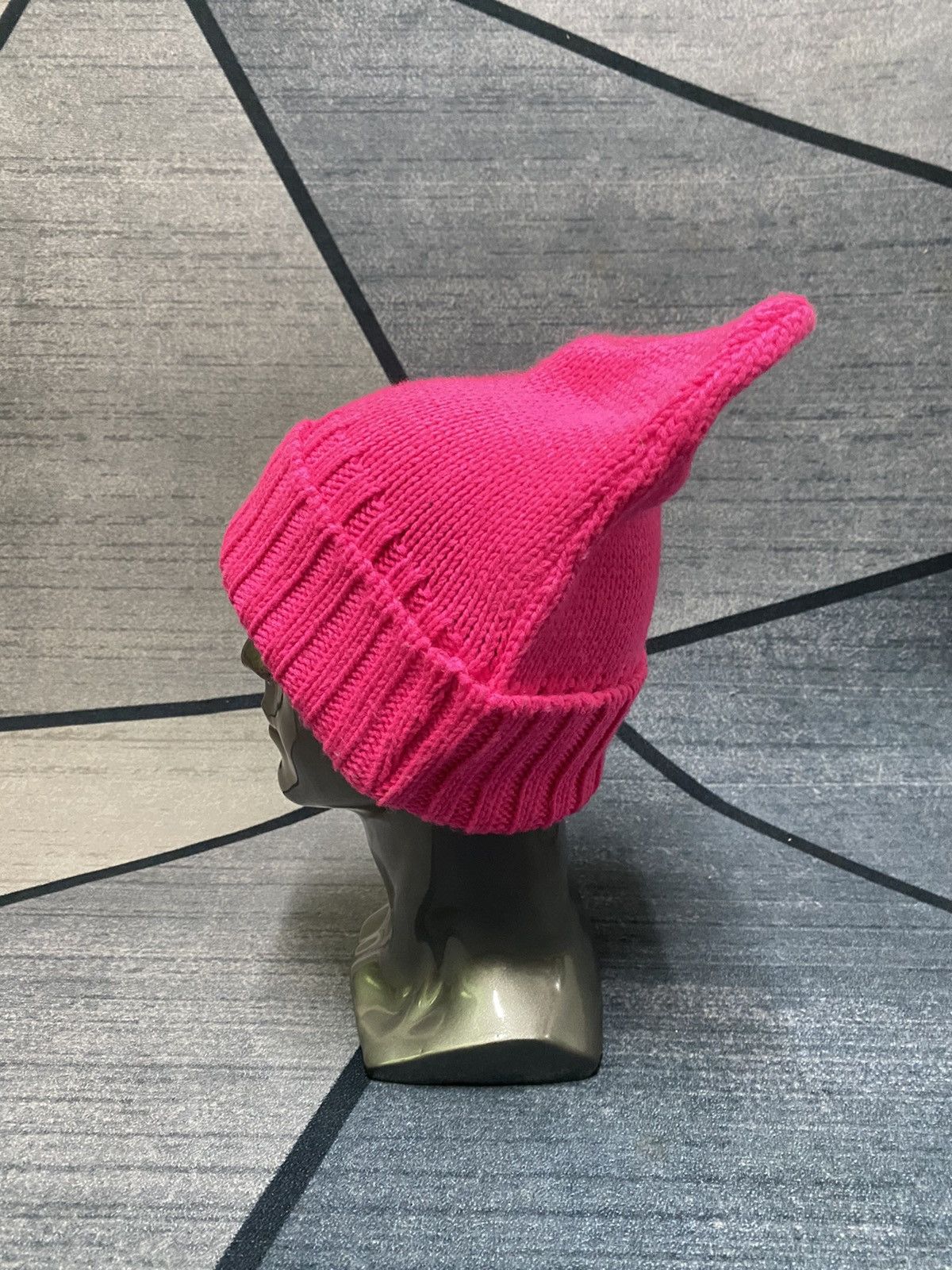Japanese Brand Hot Pink Bunny Ears Horn Devil Beanie Hat Size ONE SIZE - 3 Thumbnail