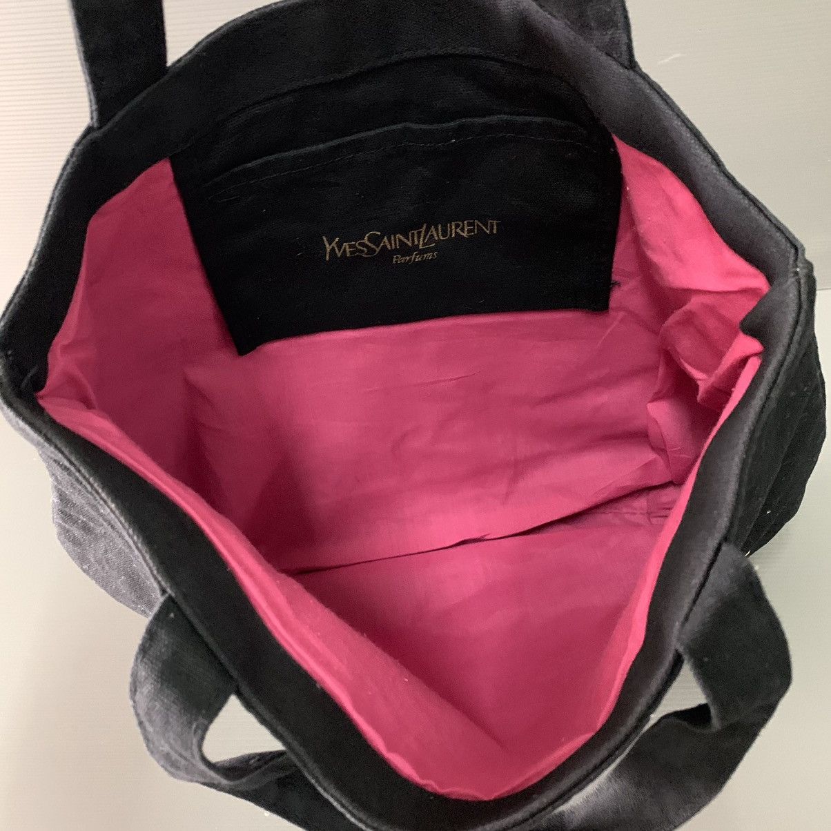 Yves Saint Laurent YSL Tote Bag Black Colour Embroidery Logo Size ONE SIZE - 5 Thumbnail