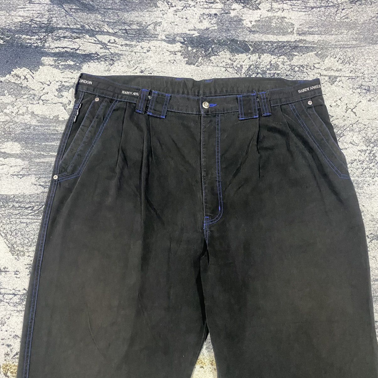 Hardy Amies Vintage Hardy Amies Bull Dog Black Baggy Denim Jeans Size US 43 - 3 Thumbnail