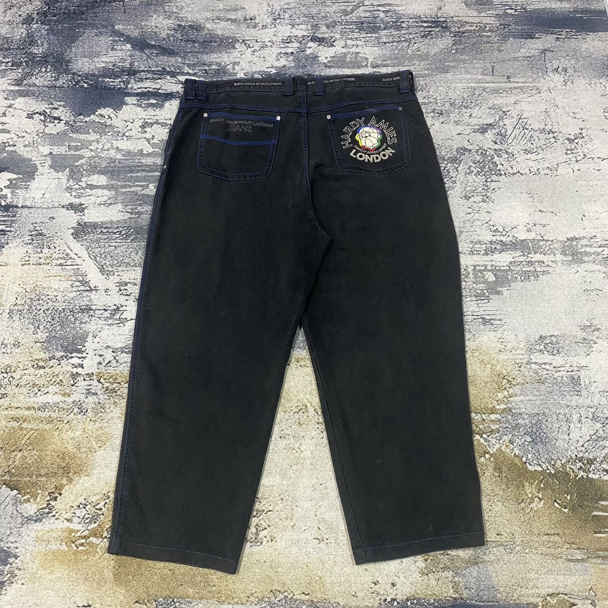 Hardy Amies Vintage Hardy Amies Bull Dog Black Baggy Denim Jeans Size US 43 - 1 Thumbnail