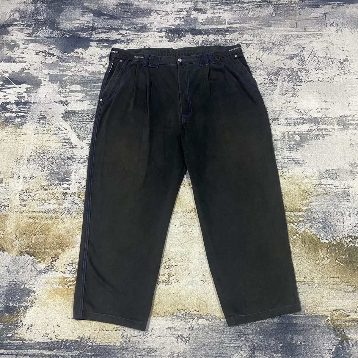 Hardy Amies Vintage Hardy Amies Bull Dog Black Baggy Denim Jeans Size US 43 - 2 Thumbnail