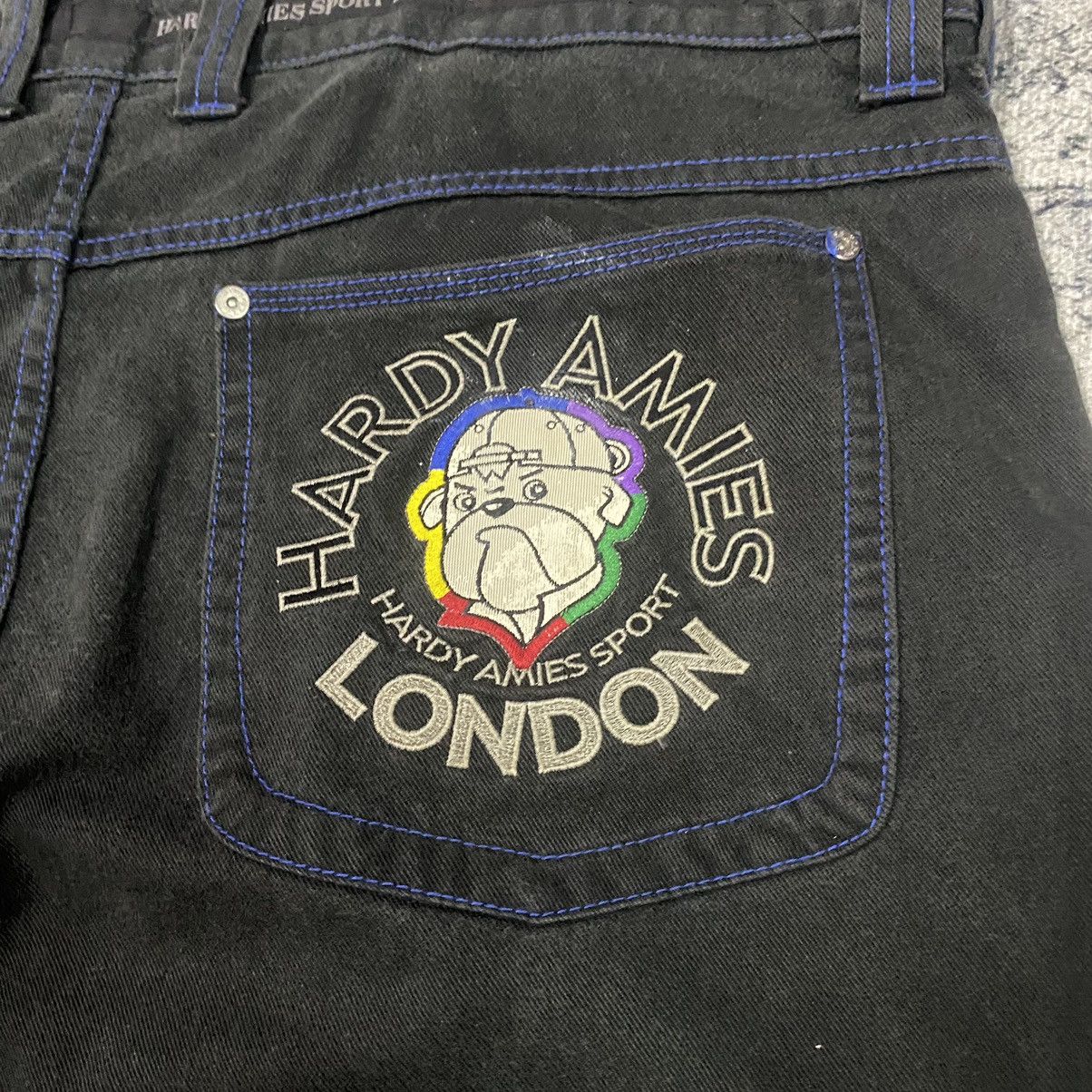 Hardy Amies Vintage Hardy Amies Bull Dog Black Baggy Denim Jeans Size US 43 - 7 Thumbnail