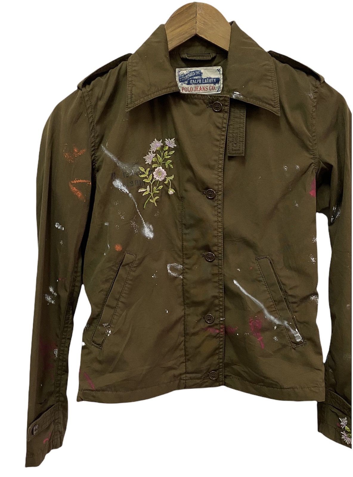 Polo Ralph Lauren POLO RALPH LAUREN FLOWER PAINTER SPLASH BUTTON COLLAR JACKET Size US S / EU 44-46 / 1 - 4 Thumbnail