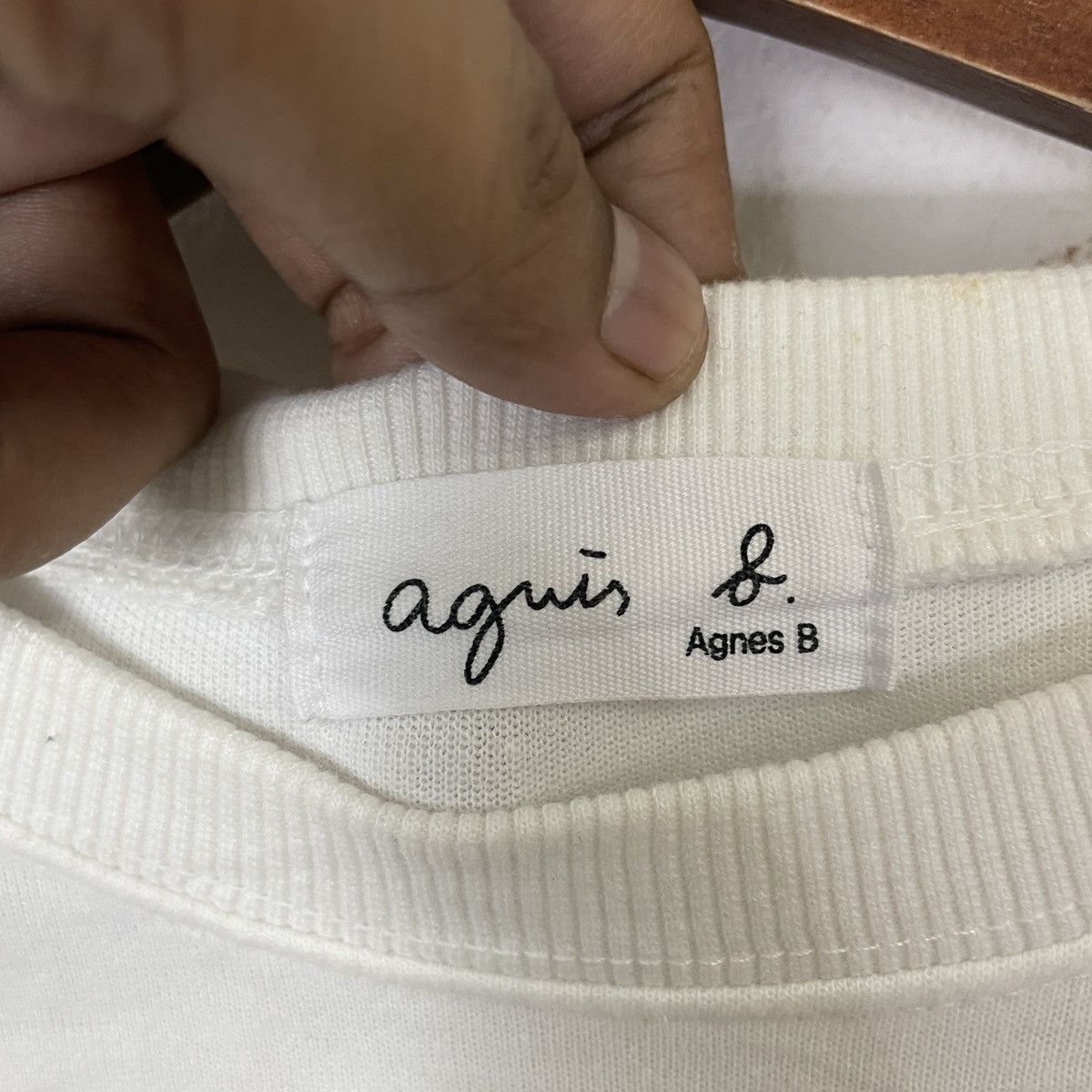 agnes b. Vintage Agnes B Embroidery Big Logo Sweatshirt Size US L / EU 52-54 / 3 - 5 Thumbnail