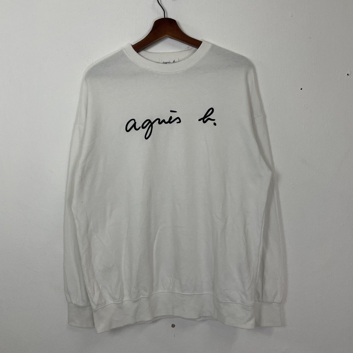 agnes b. Vintage Agnes B Embroidery Big Logo Sweatshirt Size US L / EU 52-54 / 3 - 1 Thumbnail