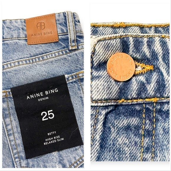 Anine Bing New with tag, Anine Bing Betty High Rise Relaxed Slim Jeans, Size 25" / US 0 / IT 36 - 9 Thumbnail
