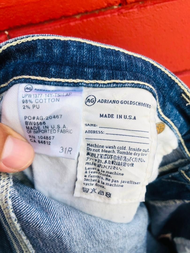 AG Adriano Goldschmied × Japanese Brand × Vintage Vinatge Adriano Goldschmied Distressed Denim Fashion Style Size US 32 / EU 48 - 13 Thumbnail