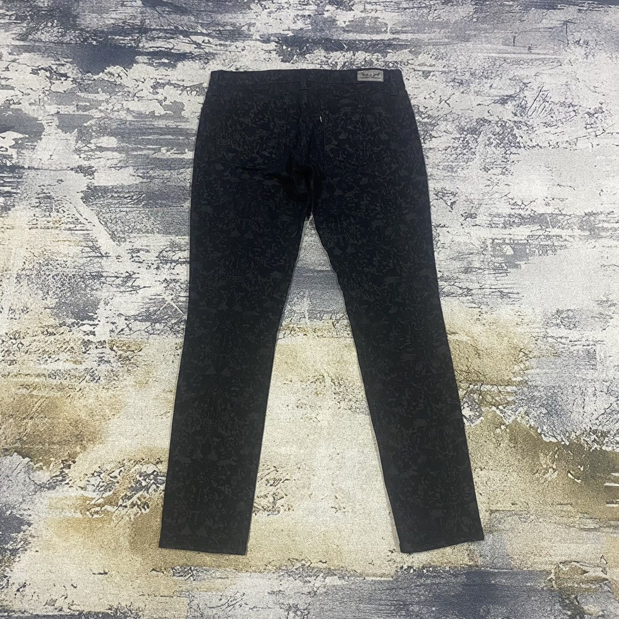 Levi's × Vintage Gcw23🔥Vintage Levis 524 Too SuperLow Abstract Elastic Jeans Size 34" / US 12 / IT 48 - 2 Thumbnail