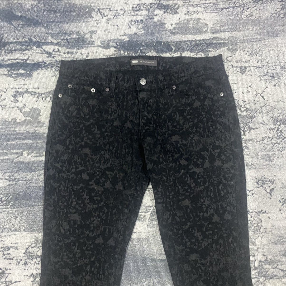 Levi's × Vintage Gcw23🔥Vintage Levis 524 Too SuperLow Abstract Elastic Jeans Size 34" / US 12 / IT 48 - 4 Thumbnail