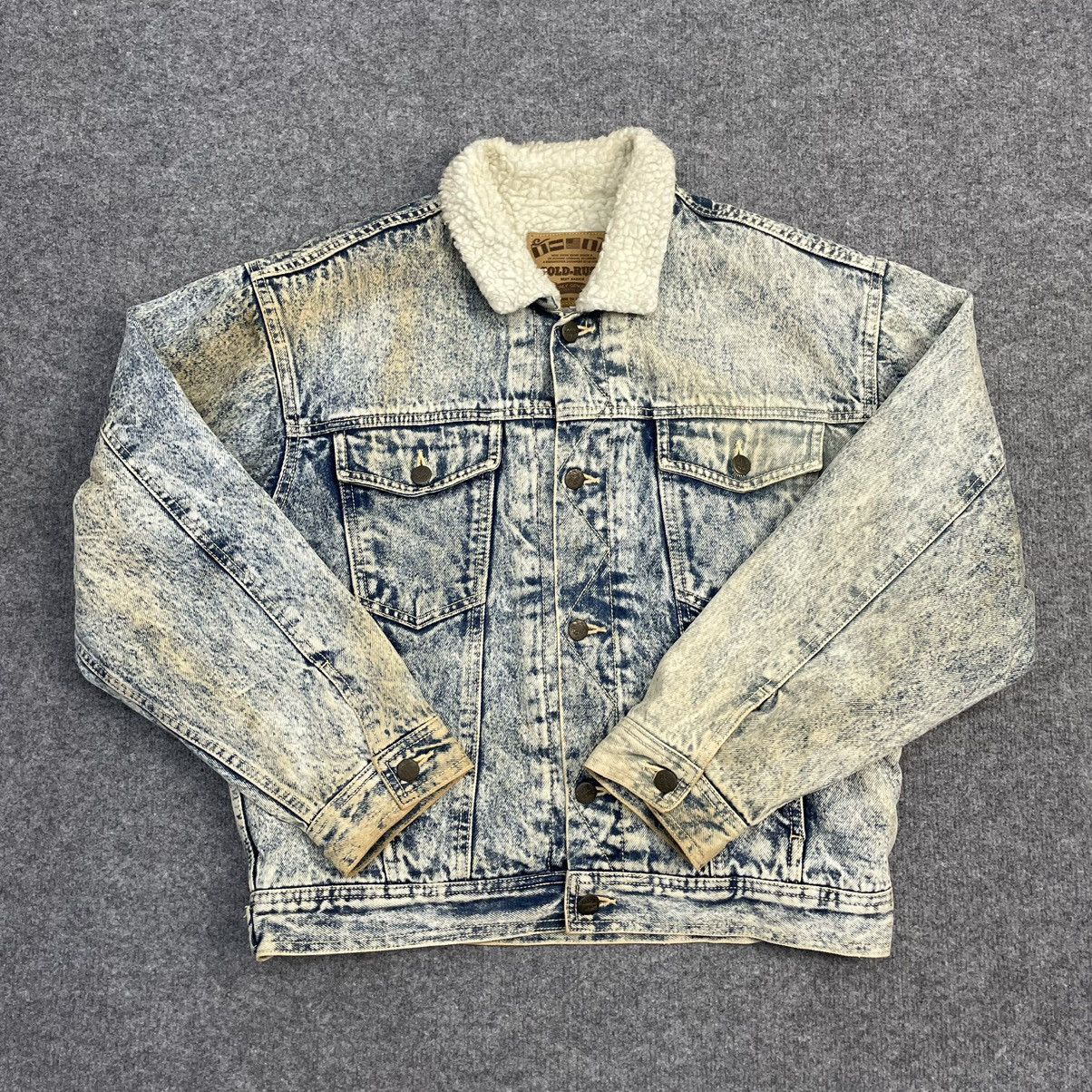 Japanese Brand × Vintage Gold Rush Acid Wash Jeans Sherpa Jacket Size US M / EU 48-50 / 2 - 6 Thumbnail