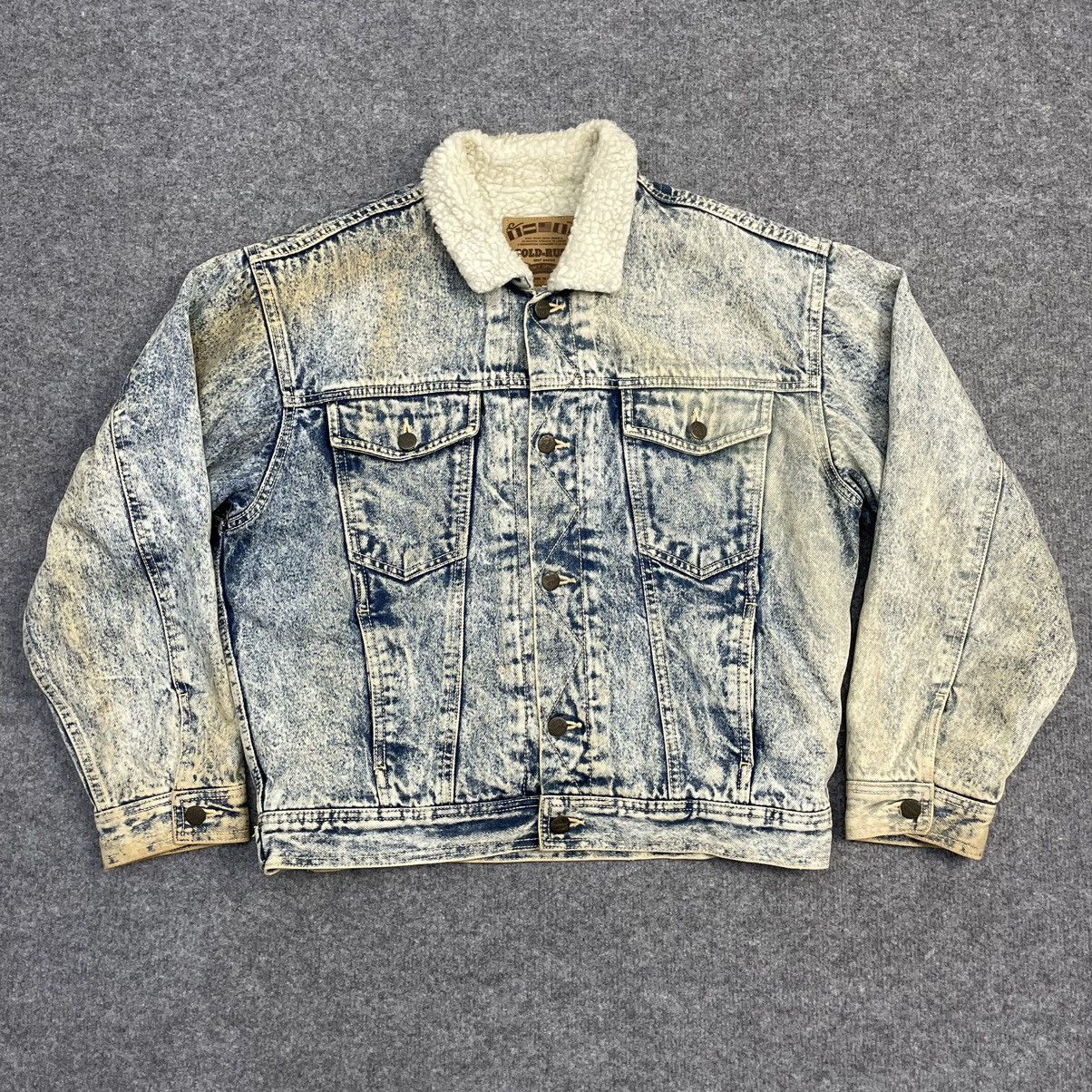 Japanese Brand × Vintage Gold Rush Acid Wash Jeans Sherpa Jacket Size US M / EU 48-50 / 2 - 1 Thumbnail