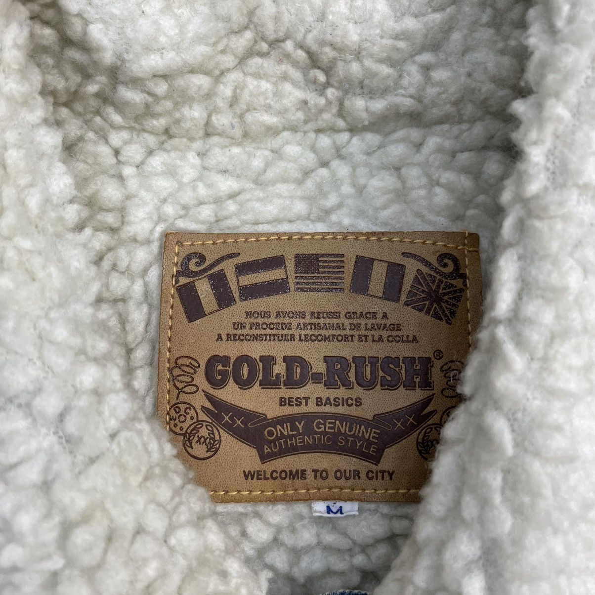 Japanese Brand × Vintage Gold Rush Acid Wash Jeans Sherpa Jacket Size US M / EU 48-50 / 2 - 9 Thumbnail