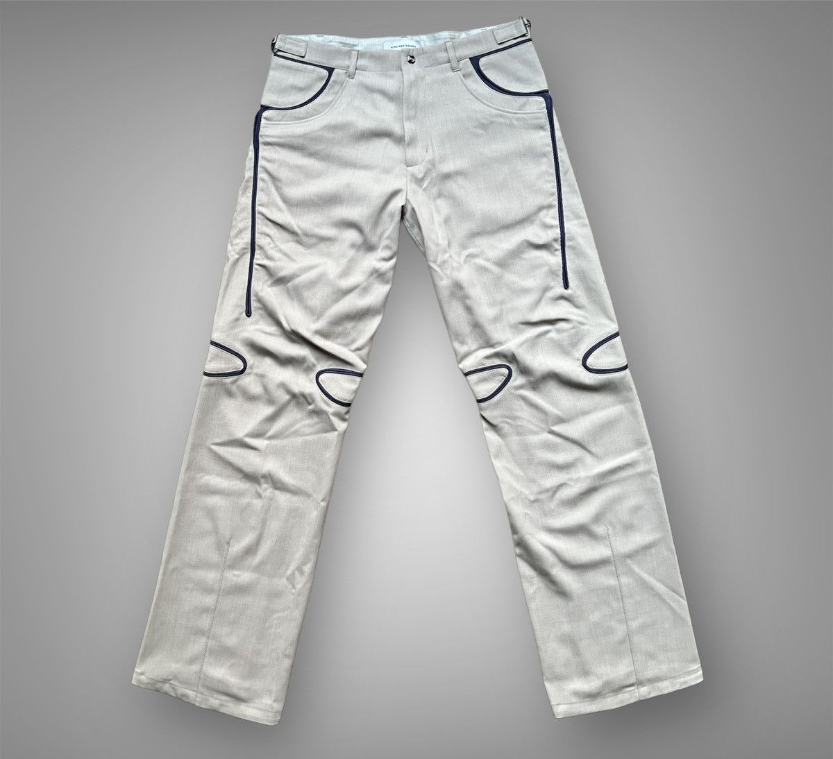 Kiko Kostadinov Giran Piping Trousers in Beige / Petunia Purple Size US 33 - 2 Thumbnail