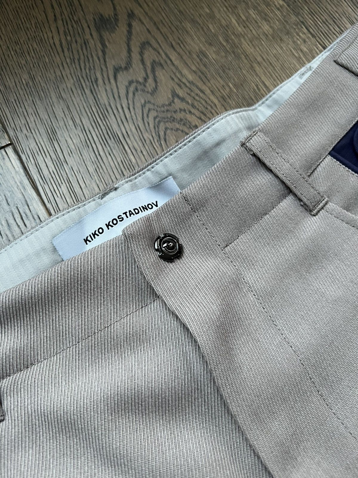 Kiko Kostadinov Giran Piping Trousers in Beige / Petunia Purple Size US 33 - 11 Thumbnail