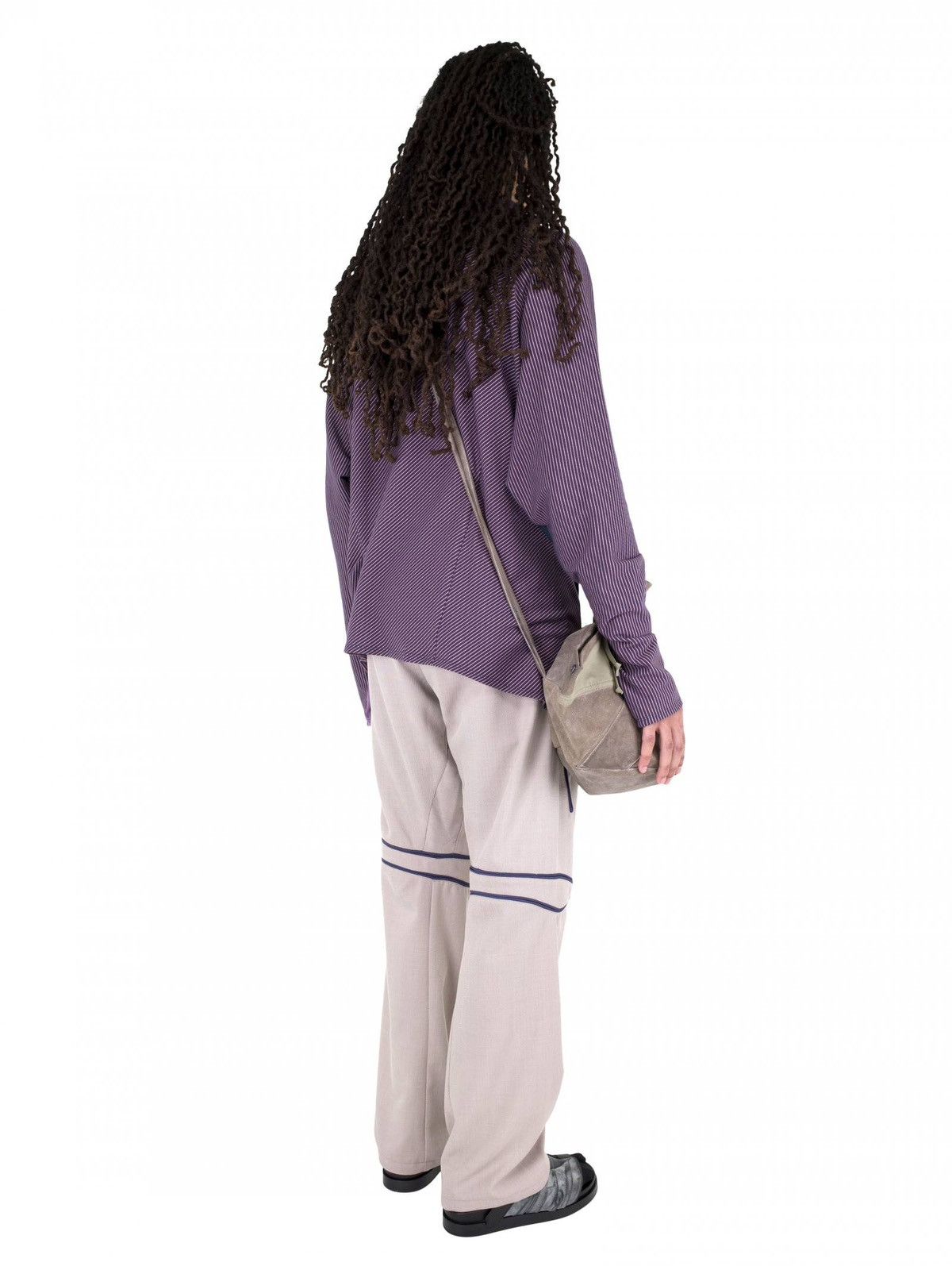 Kiko Kostadinov Giran Piping Trousers in Beige / Petunia Purple Size US 33 - 9 Thumbnail