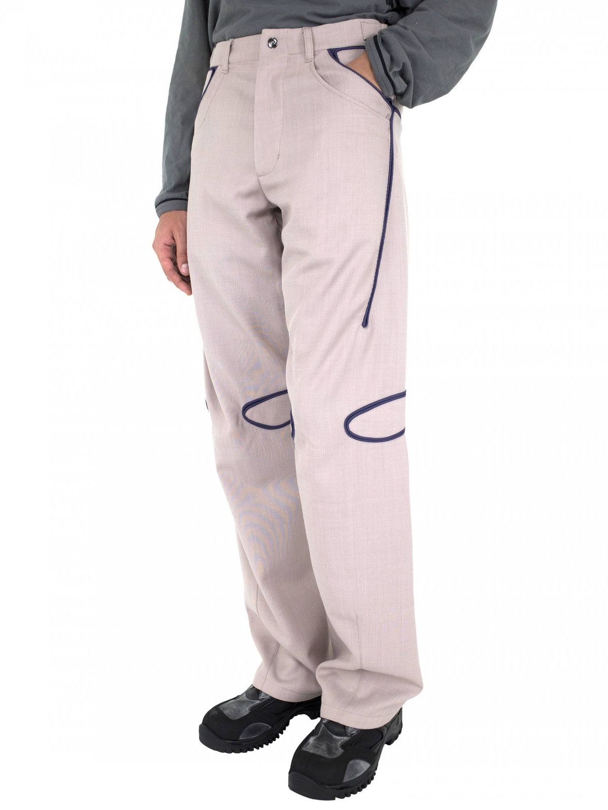 Kiko Kostadinov Giran Piping Trousers in Beige / Petunia Purple Size US 33 - 7 Thumbnail