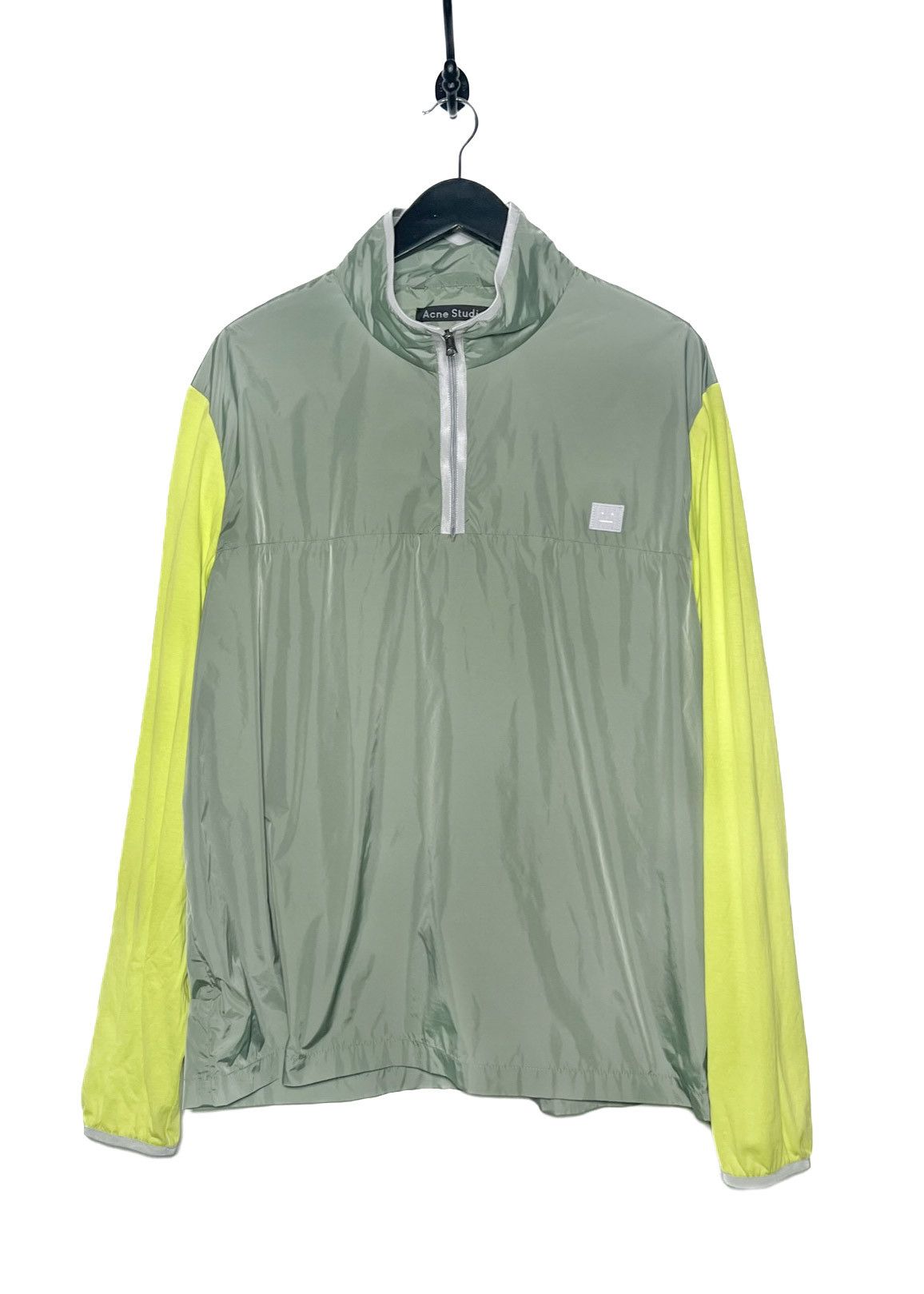Acne Studios Acne Studios Contrasting Sleeves Green Face Windbreaker Size US XL / EU 56 / 4 - 1 Thumbnail