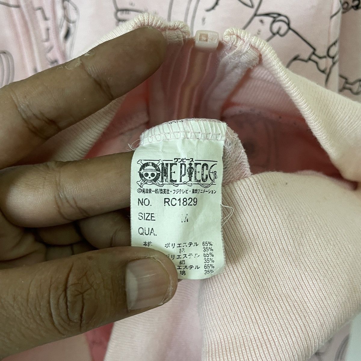 Anime Vintage One Piece Tony Chopper Hoodies Sweatshirt Size US M / EU 48-50 / 2 - 6 Thumbnail