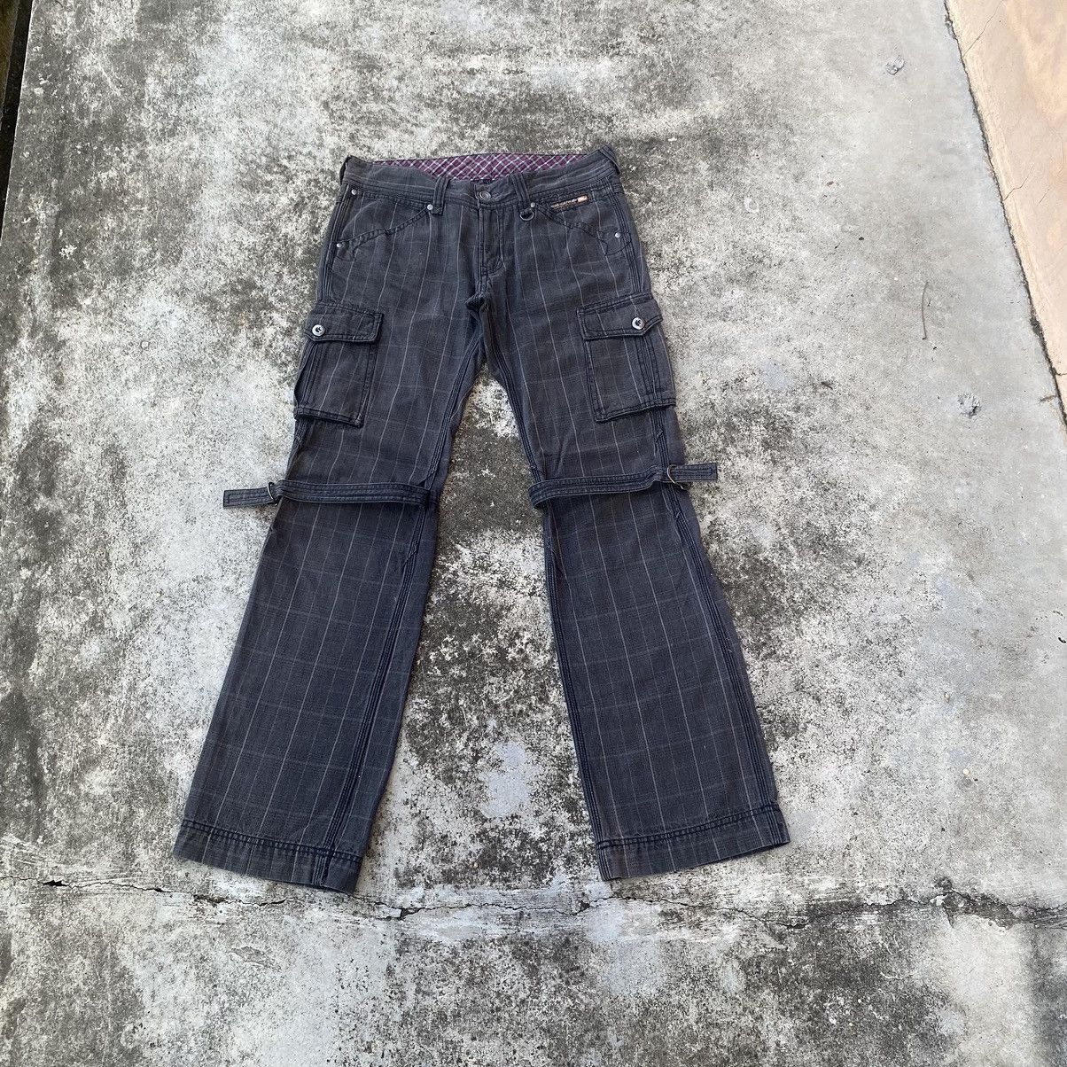 Beauty Beast × Japanese Brand Vintage Japanese Nicole Club Checkered Punk Bondage Pants Size US 33 - 1 Thumbnail