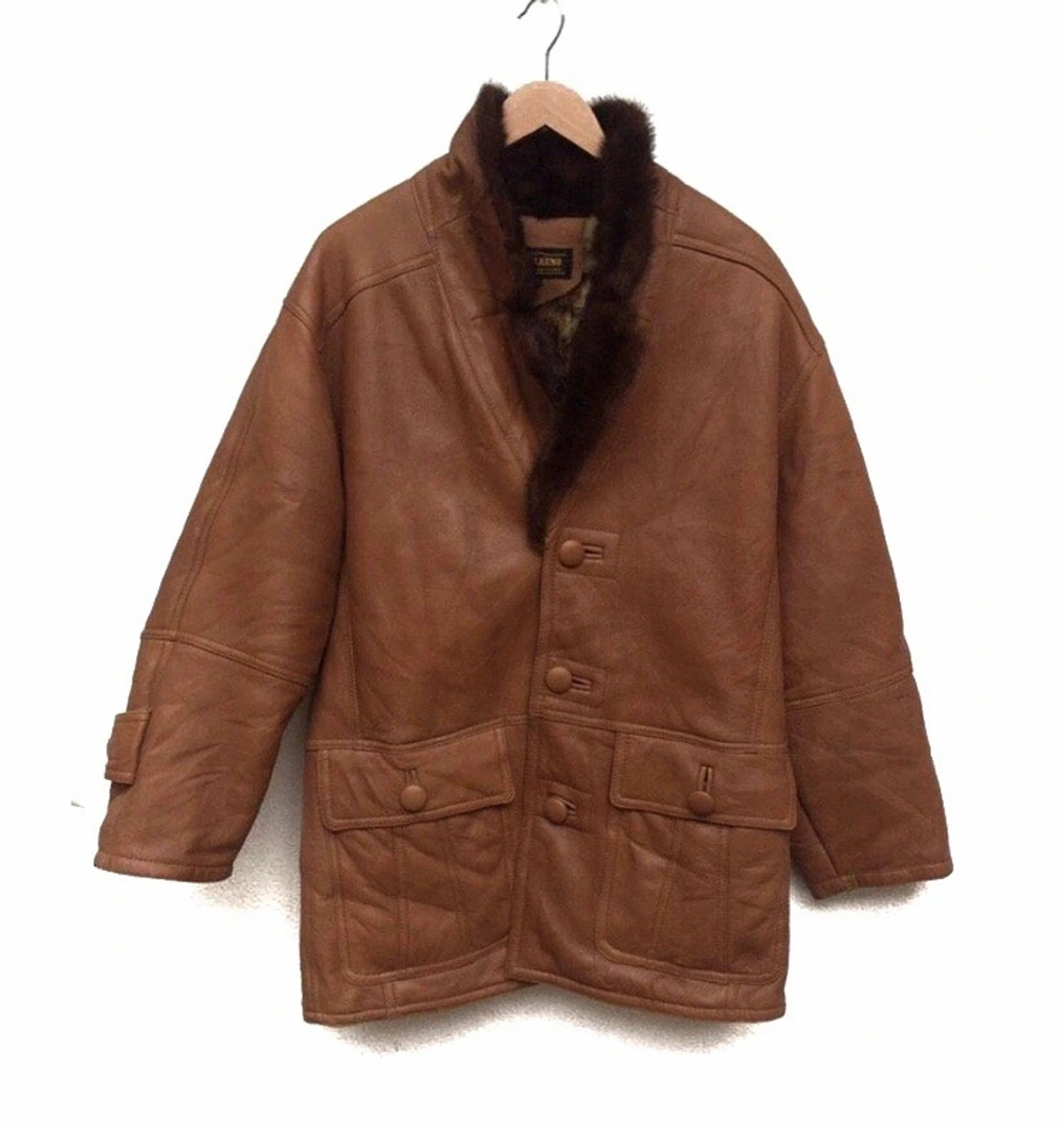 Vintage Tibolreno Faux Fur Leather Jacket Size US M / EU 48-50 / 2 - 1 Thumbnail